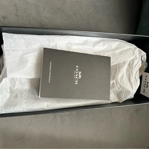 Coach Tan Flats with Ruched Leather and Bow Detail - Picture 8 of 8